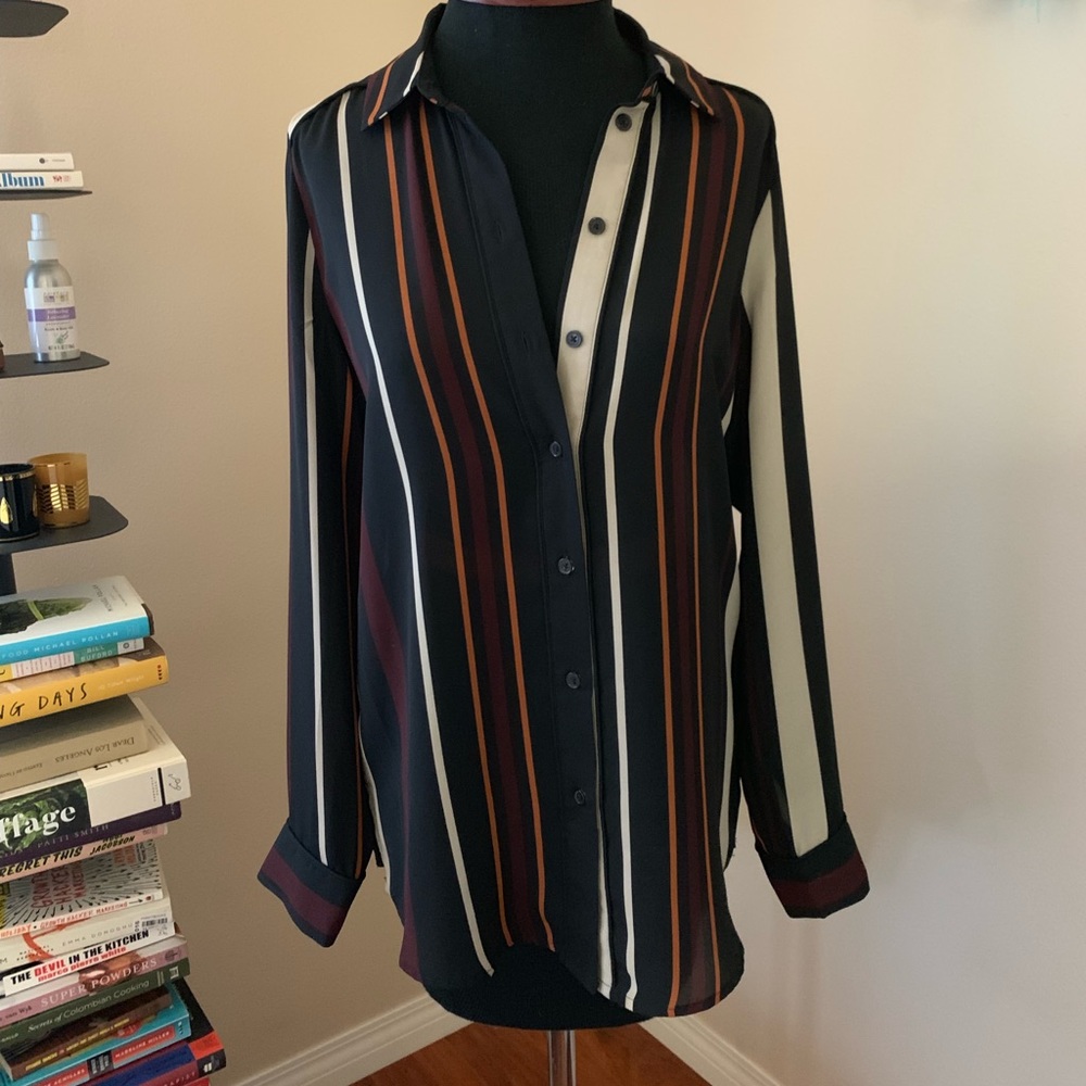 Black Stripe Button Down